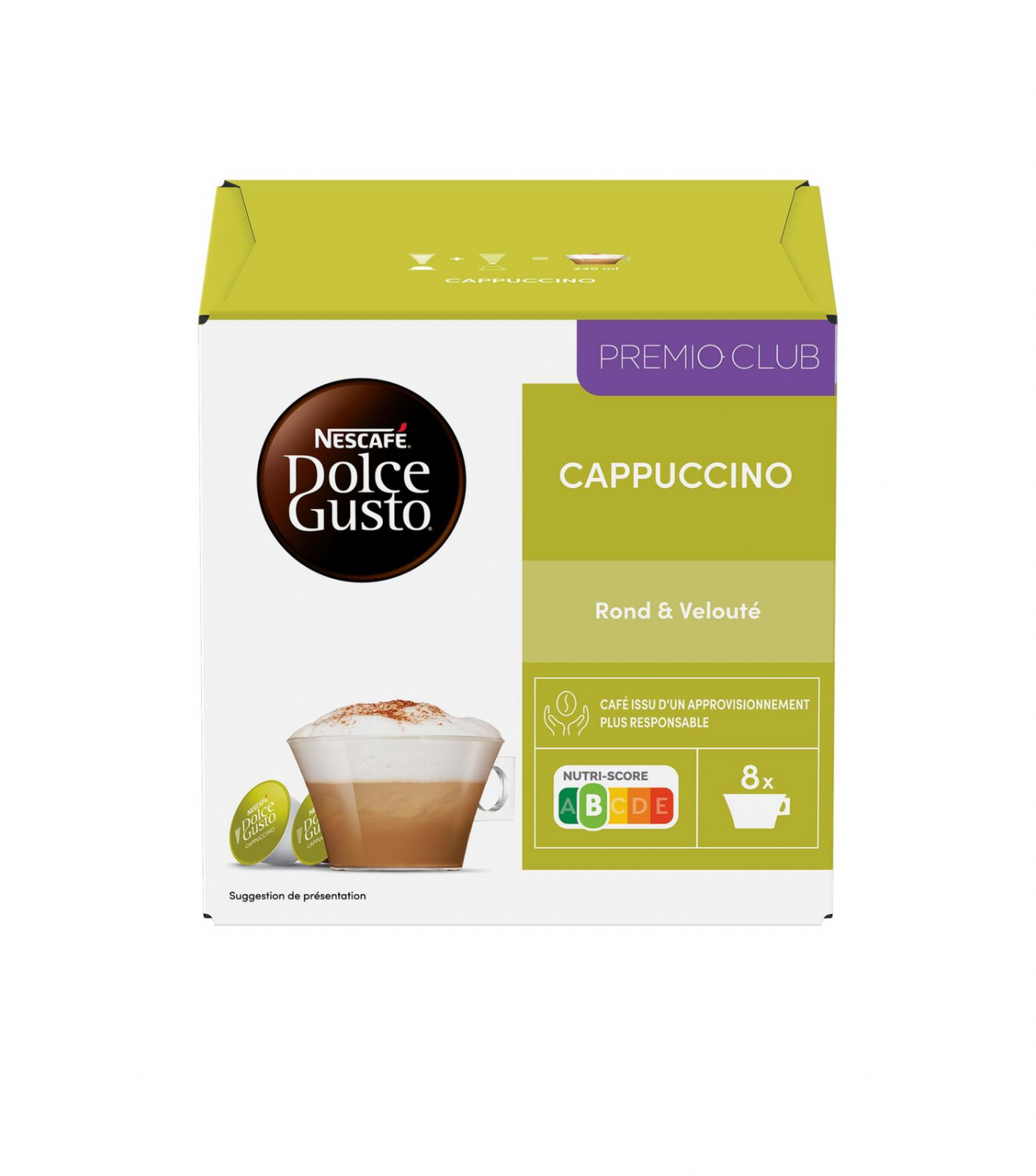 DOLCE GUSTO Capsules de café cappuccino compatibles Dolce Gusto