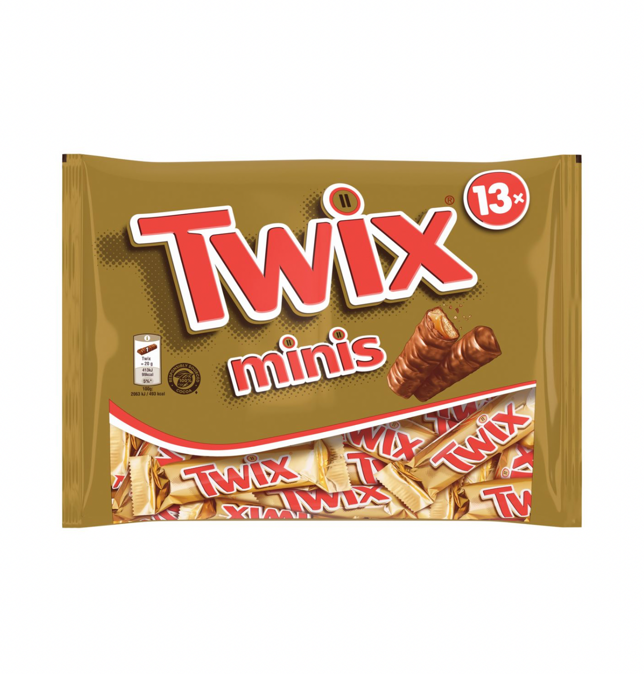 TWIX Mini barres chocolatées au biscuit recouvert de caramel