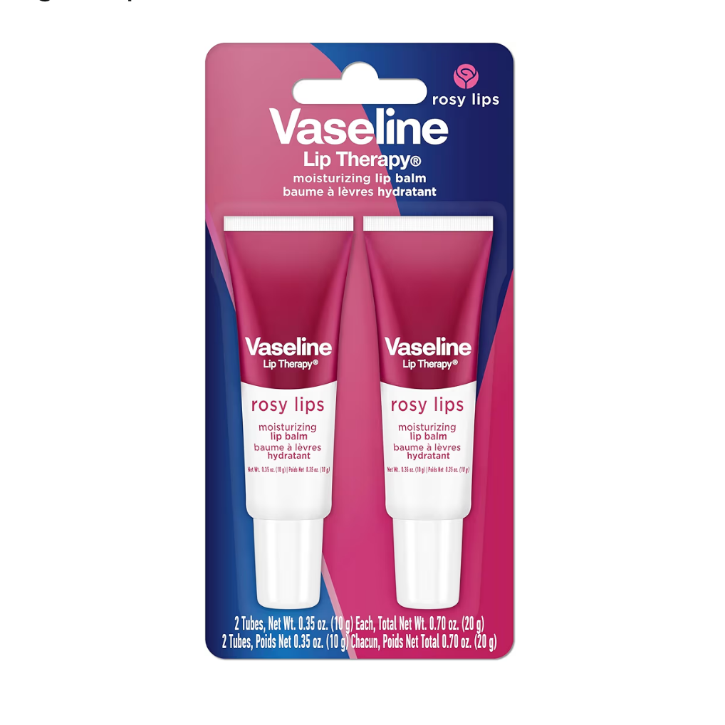 Vaseline Lip Therapy Rosy Lips Moisturizing Lip Balm - Twin Pack